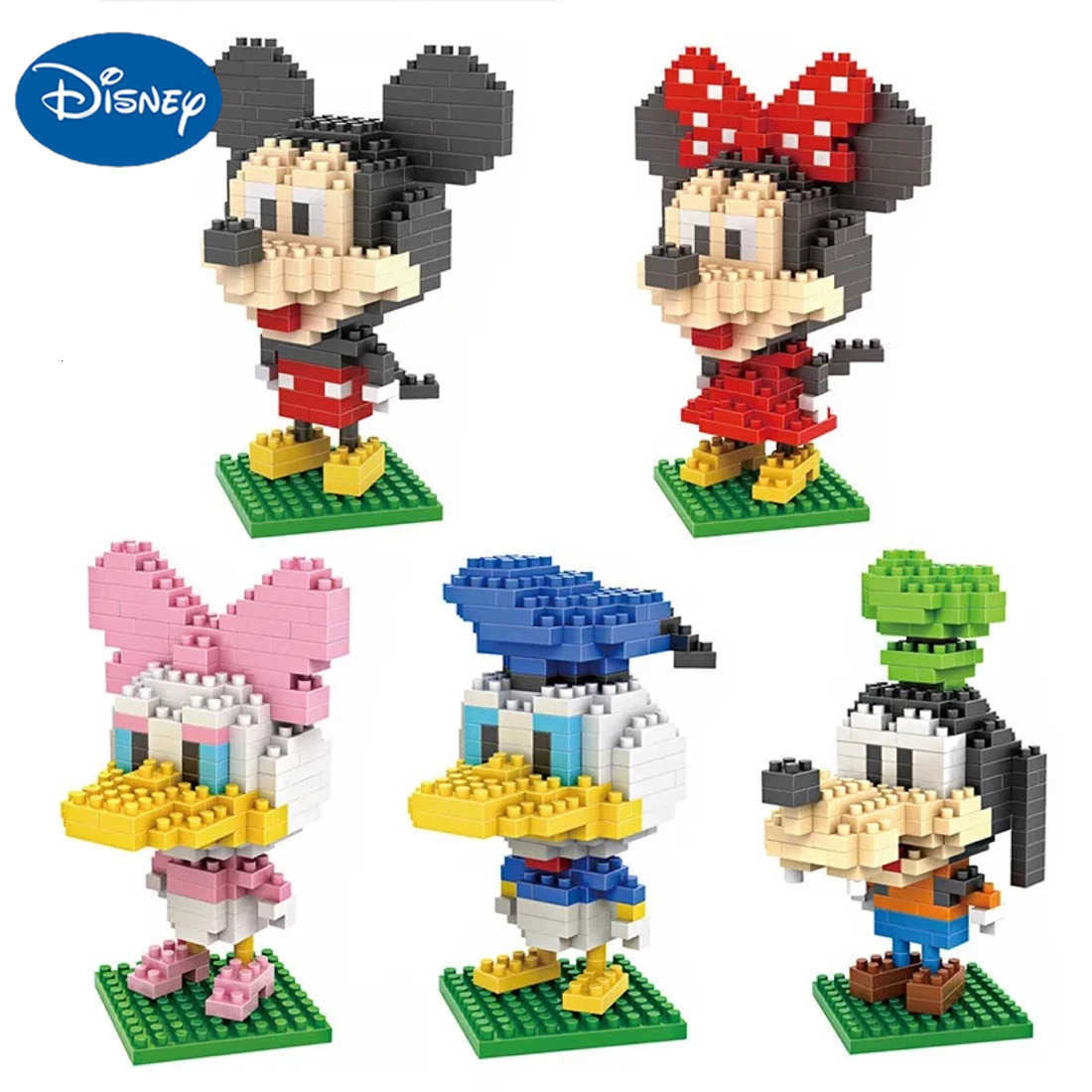 Disney Series Model Micro Building Blocks Mickey Mouse Donald Duck Goofy Cartoon Diamond Brick Figures Toys For Kid Xmas Gift H251218