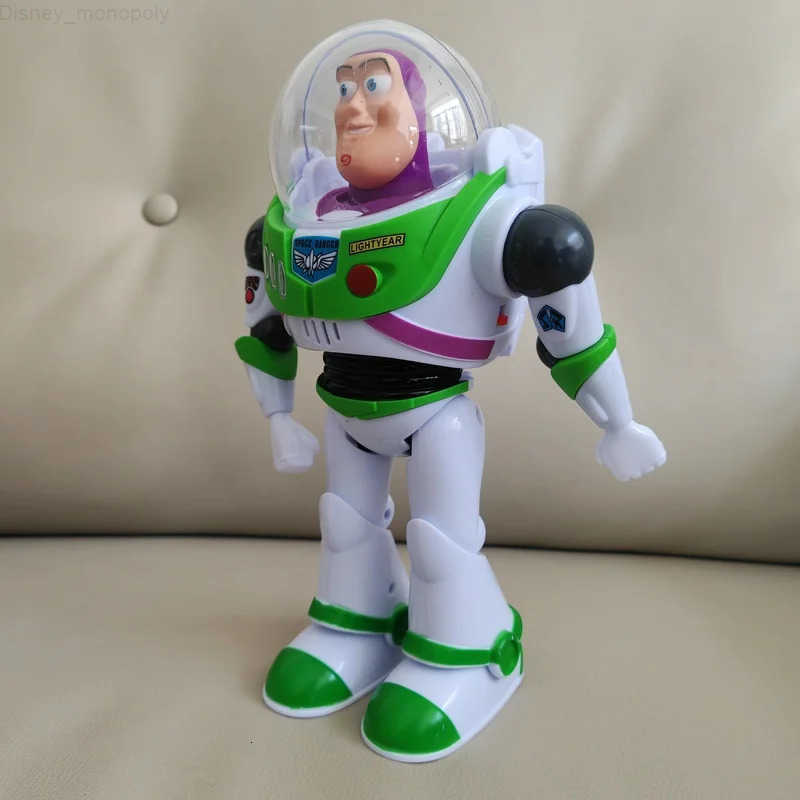 Disney Toy Story Buzzlightyear Cartoon Figure Model Toys Pixar Electric Walking Light Robot Doll Action Doll Kids Birthday Gift H251218