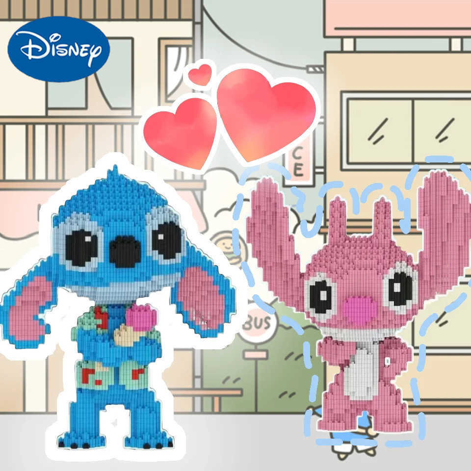 Disney 3500pcs Stitch Toy Series Stitch Blocks Small Particle Bricks Puzzle Desktop Ornament Children Adult Birthday Christmas Gift H251218