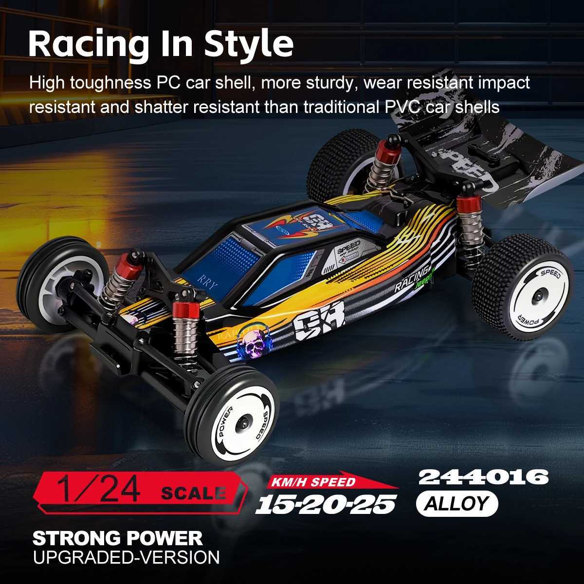 WLtoys 244016 124 RC Car 24G With DIY Lighting Electric High-Speed Competitive Racing Car Remote Control Toy For Kid Gift G251218