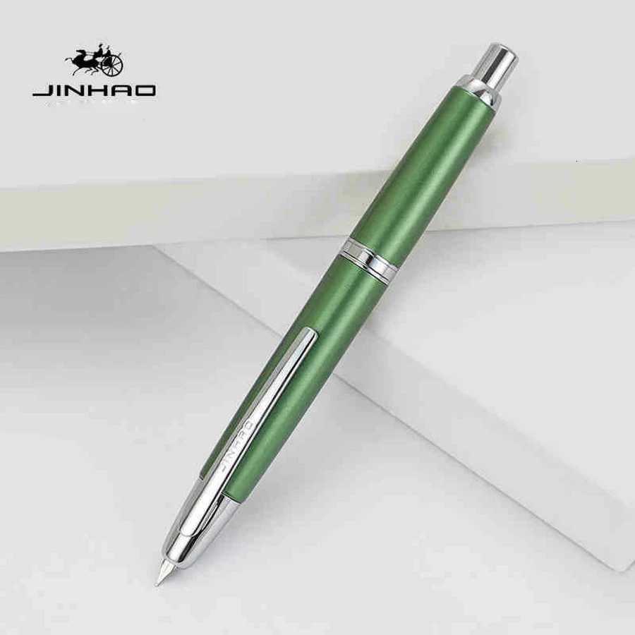JINHAO 10 Press Fountain Pen Retractable EF/F Metal High Quality Writing Ink with Converter School Off Supplies Stationery Y251218