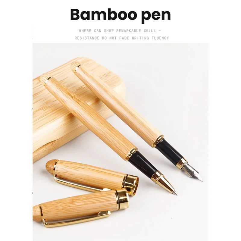 ABEO-Bamboo Wooden Stationery Students Business Off Ballpoint Pen And Gift Box Elegant Fancy N Pens Set Kit Gift Pen Set K Y251218