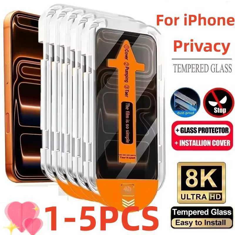 1-5Pcs Dust-free Chamber Anti-Spy Peep for IPhone 17 Pro Max 16 E IPhone17Air 17PRO Tempered Glass Mobile Phone Screen Protector G251218