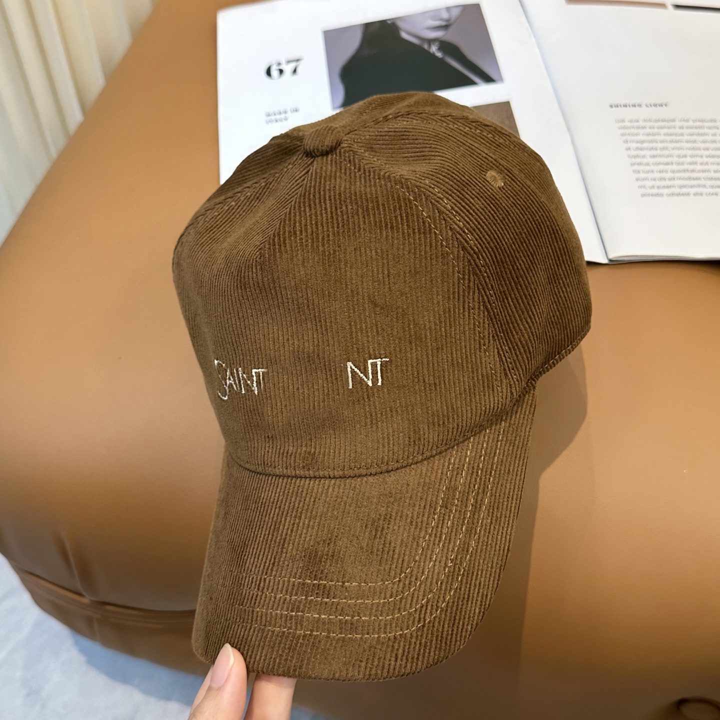 Top Y corduroy baseball cap French Paris fashion luxury Unisex hat high quality embroidery letters cap golf cap summer brown Ball Caps