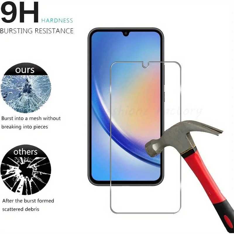 4 Pack Designed for Galaxy A34 5G Tempered Glass SCREEn Protector 9H Anti Scratch HD Clear Bubble Free G251218