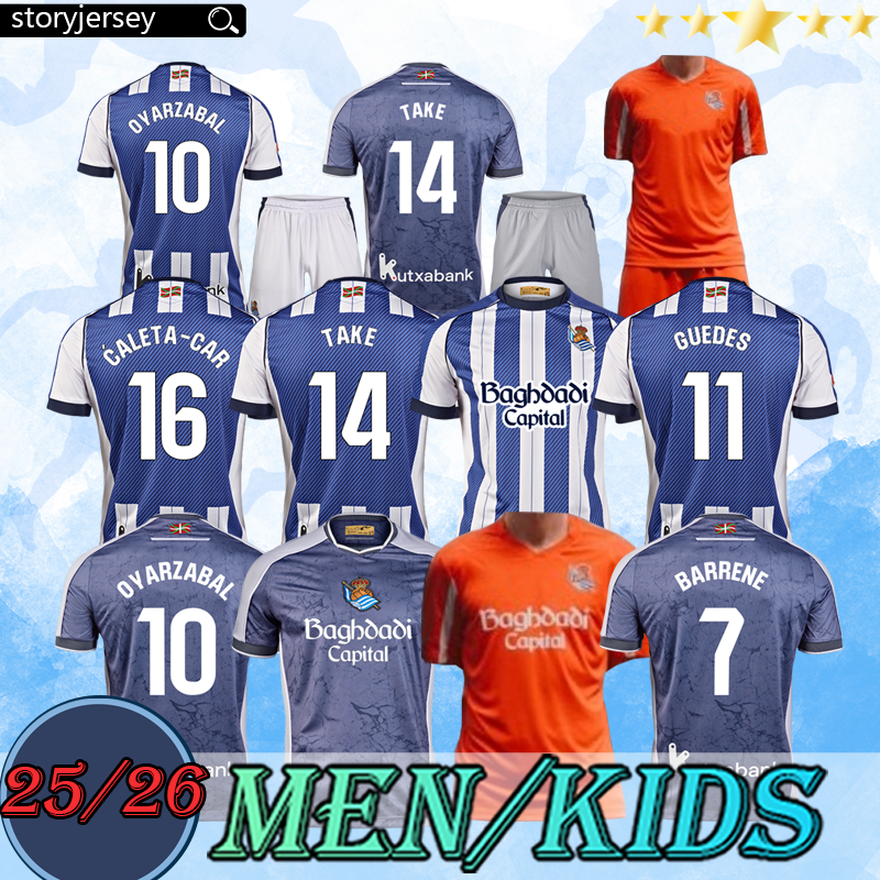 2025 2026 Real Sociedad Soccer Jersey OYARZABAL ZUBIMENDI BARRENE OSKARSSON Football Shirt BECKER TAKE 25 26 camiseta de futbol ZAKHARYAN Home Away Third