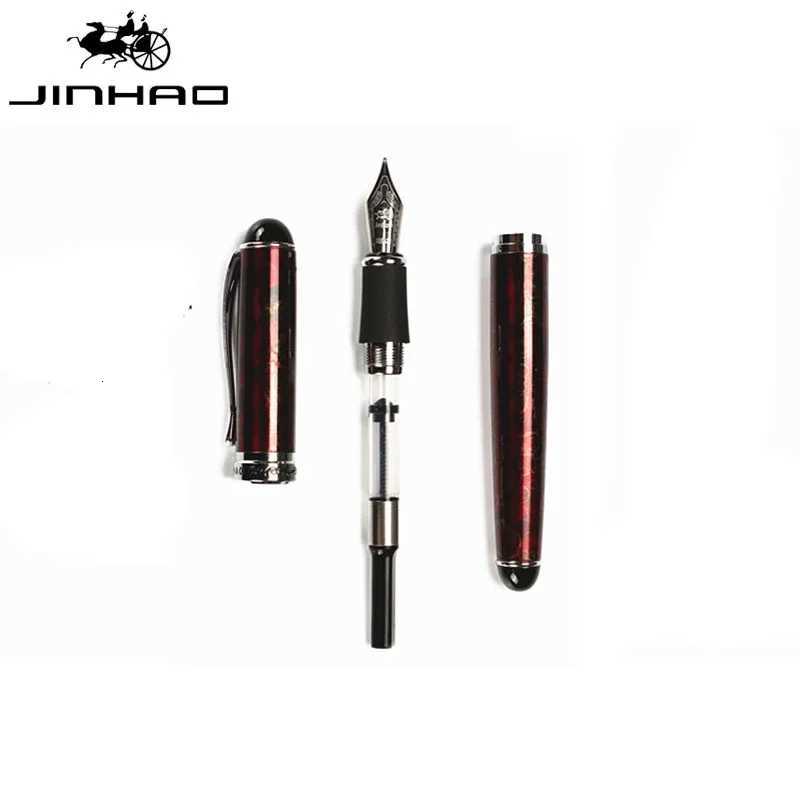 Jinhao X750 ic Style Silver Clip Metal Fountain Pen 05mm Nib Steel Ink Pens for Gift Off Supplies School Supplies Y251218