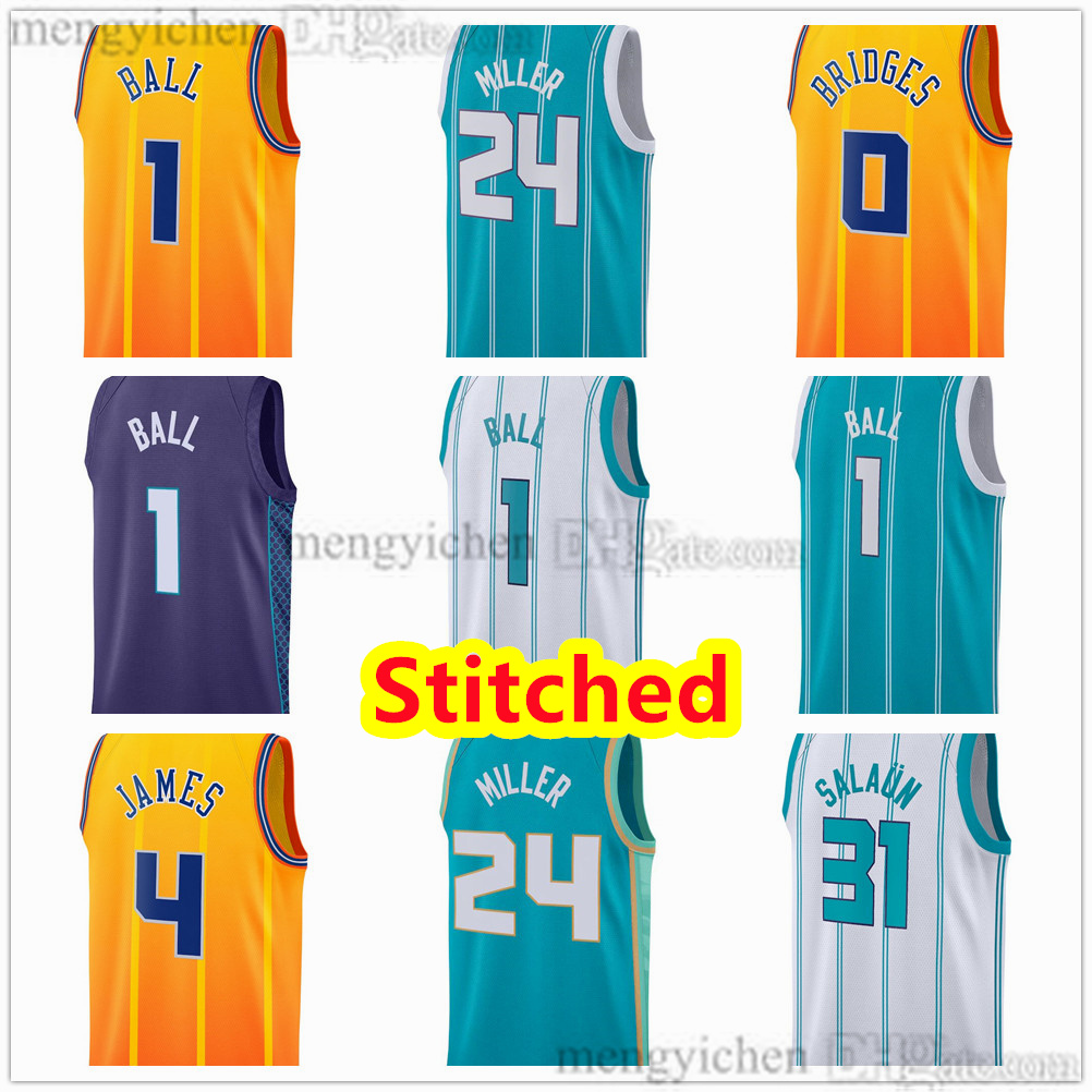 Stitched Men's XS-4XL Basketball Jerseys LaMelo 1 Ball Miles 0 Bridges Brandon 24 Miller Mason 22 Plumlee Kon 7 Knueppel Collin 8 Sexton Tre 23 Mann Tidjane 31 Salaun
