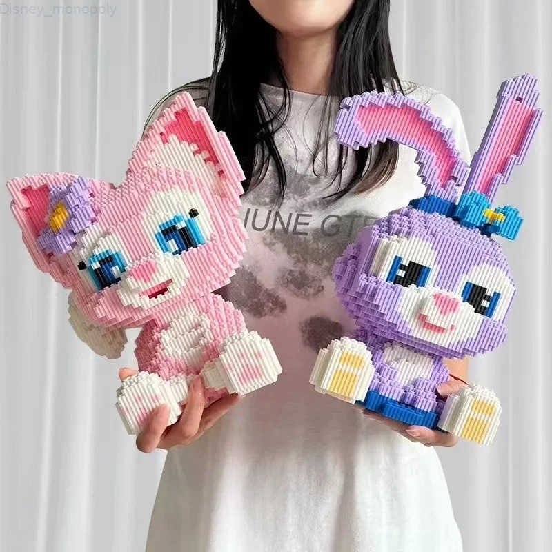 Disney Stellalou Linabell Building Blocks Toy Cute Puzzle Assembly Model Kids Birthday Gift Desktop Decor Collectible H251218