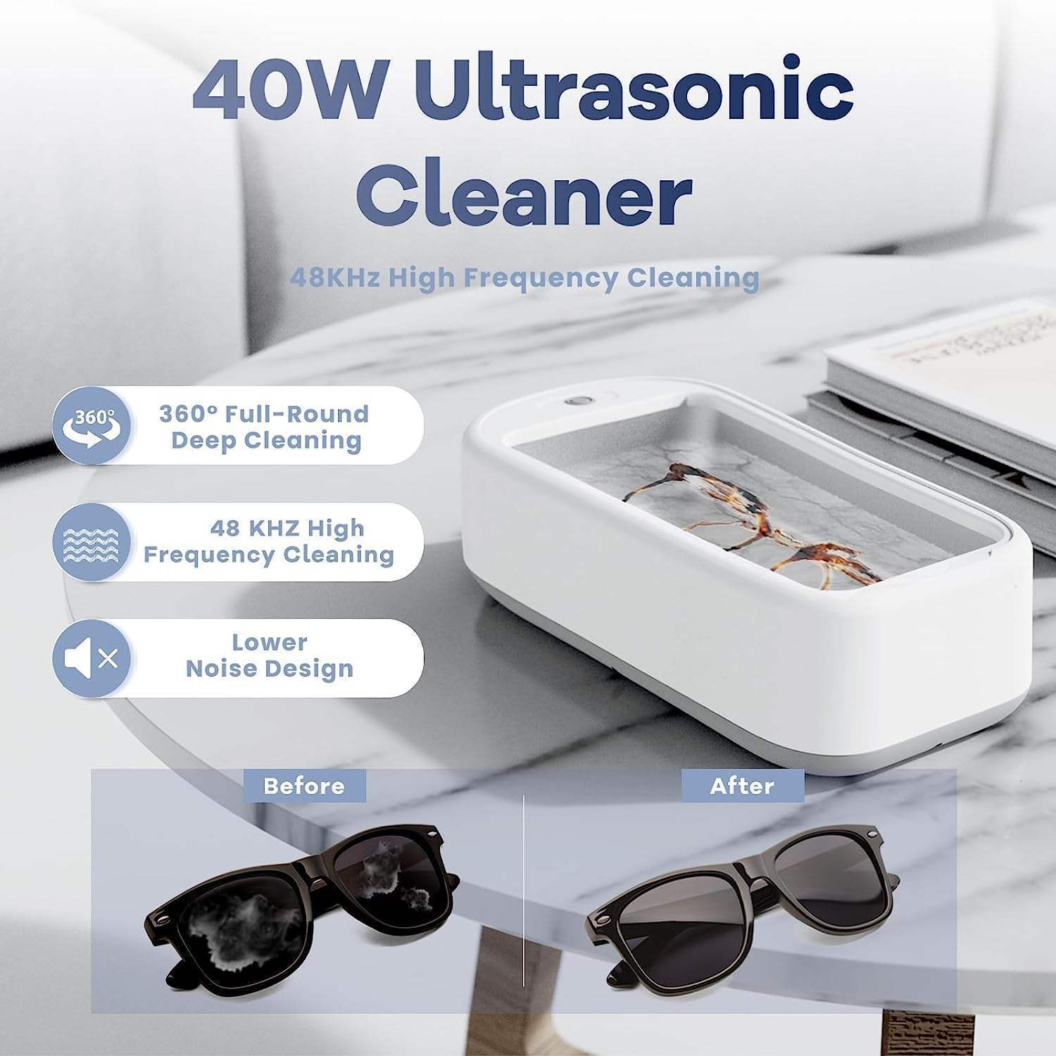 KUNPHY 600ml Ultrasonic Cleaner Wave Cleaning Jewellery Polishing Machine For Glasses Watches Razors Denture Ultrasound Sonic 250910