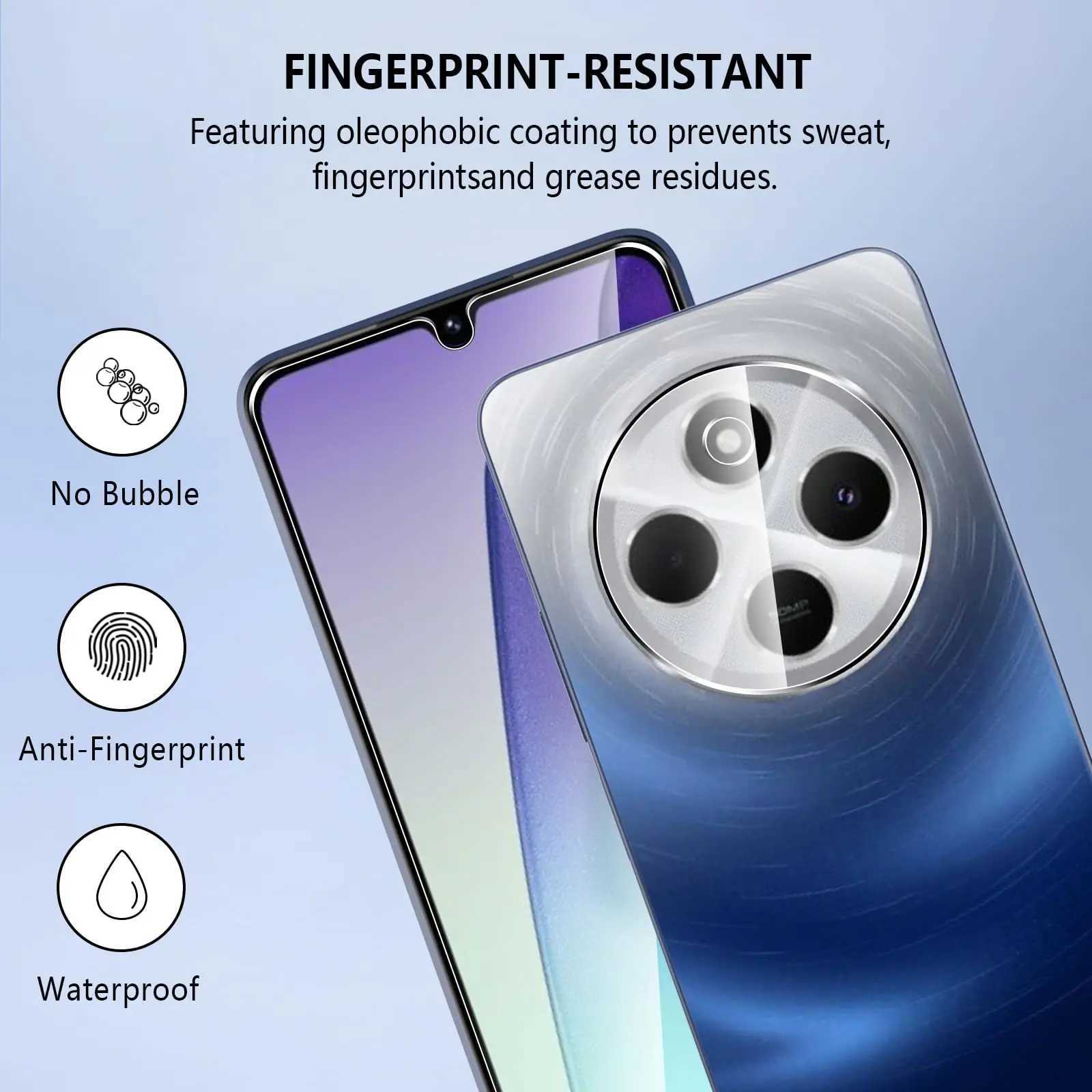 SCREEn Protector for Redmi 14C 688 inch Tempered Glass Crystal HD 9H Anti Scratch Case Friendly High Aluminum G251218