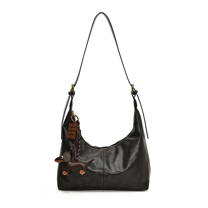 Large Capacity PU High Quality Crossbody Bag Zipper Solid Color Simple Fashion Handbag Soft Shoulder Bag 251216