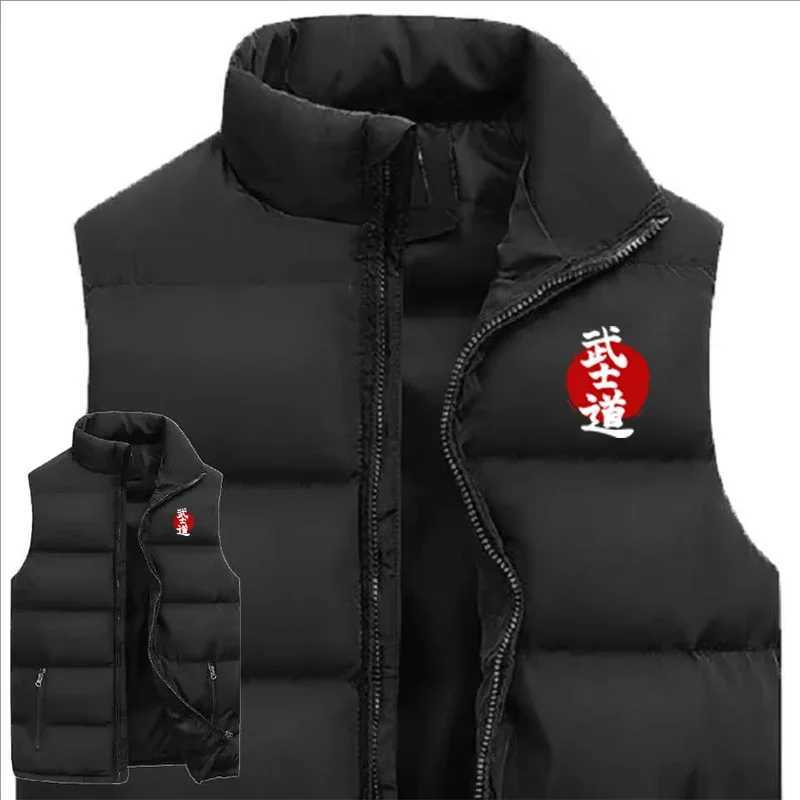 Men Bushido Casual Jacket Vest Coat Autumn Winter Men Fashion Sports Mandarin Collar Sleeveless Zipper Jacket Vest CoatG251218