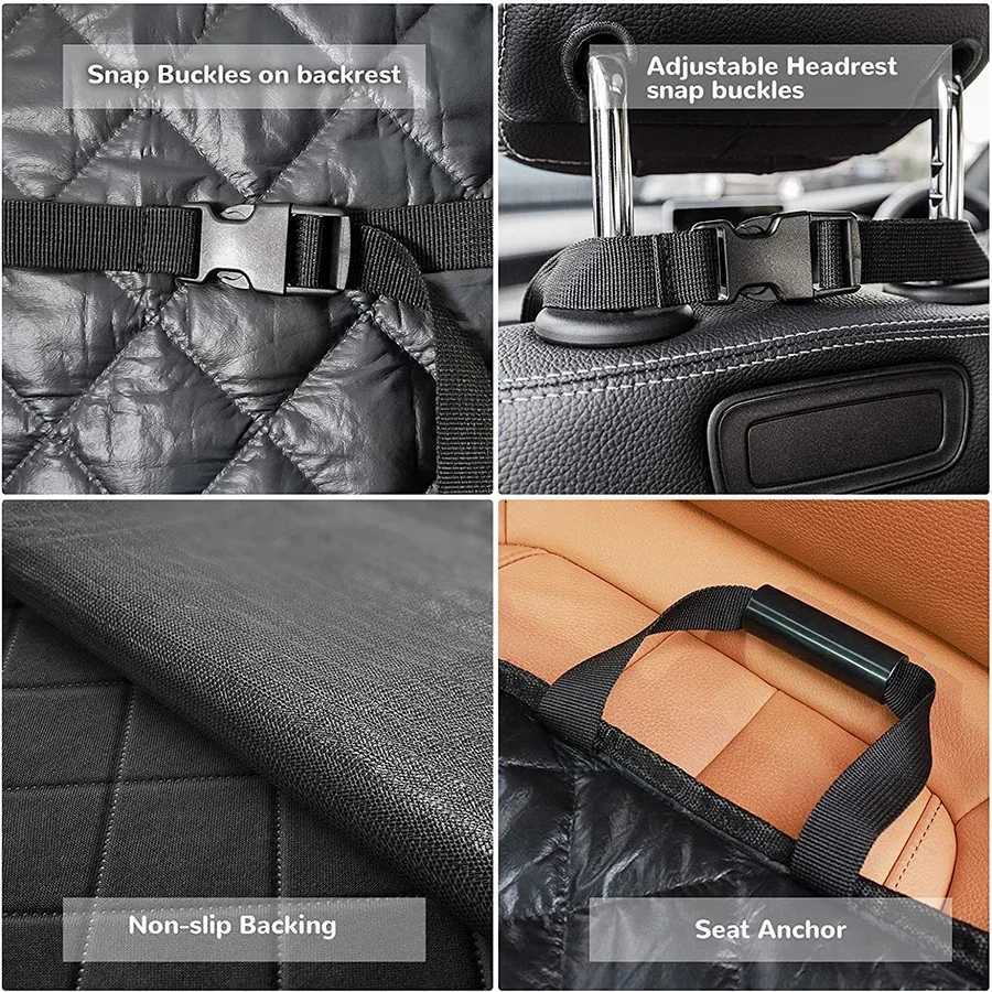 Dog Front Seat Cover for Cars Waterproof Nonslip Pet Car Seat Protector Quilted Durable Padded Dog Seat Covers Auto Accessories Y251216