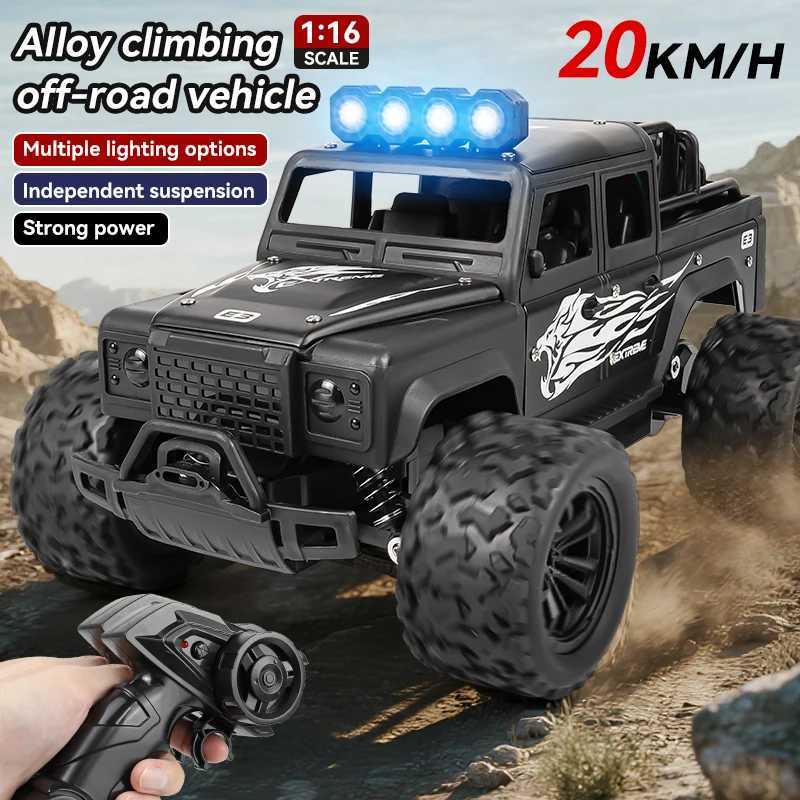 Remote Control Car All-terrain Off-road Climbing Alloy Truck 20KM/H High Speed Drift Racing Vehicle Toy Gift for Kids Children G251218