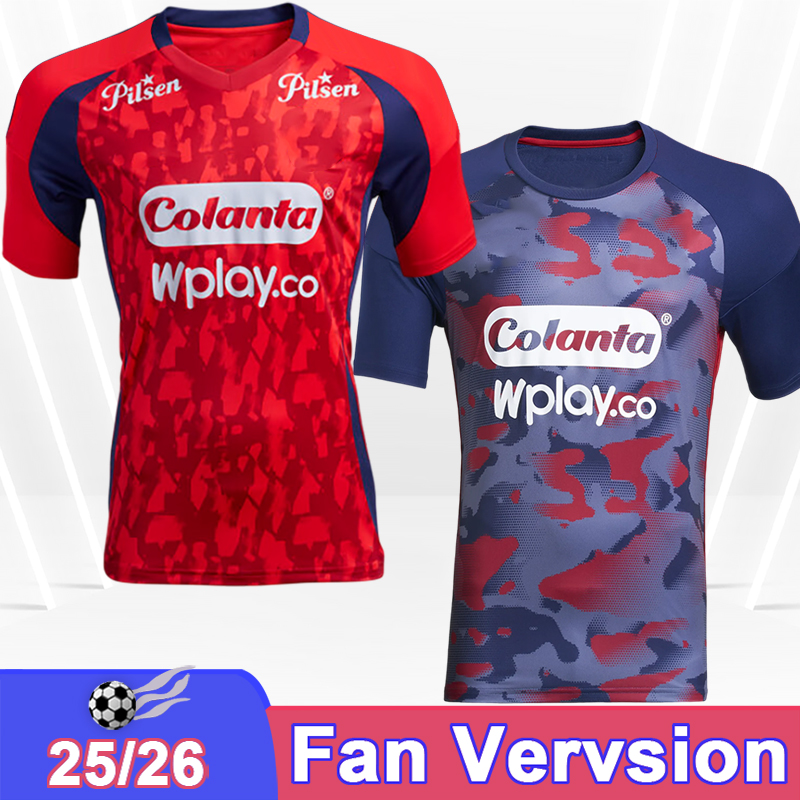 25 26 Independiente Medellin Mens Soccer Jerseys LUIS SANDOVAL MARCUS VINICIUS LEIDER BERRIO BALDOMERO PERLAZA Home Away Football Shirts