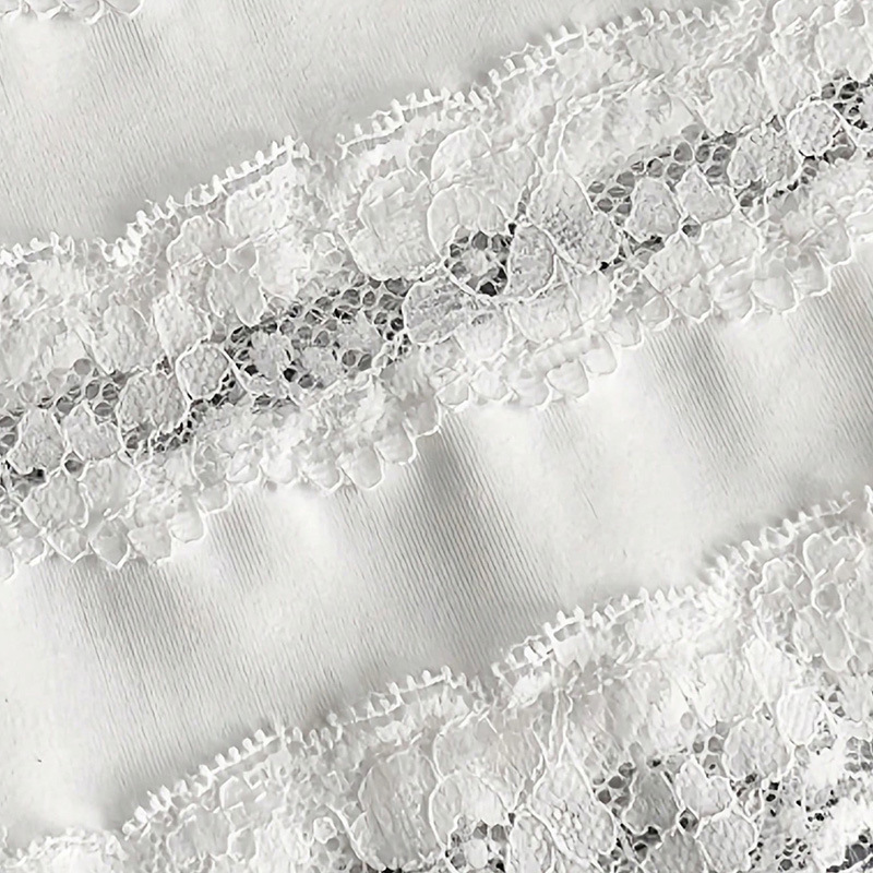 B27445 Women's Popular Three-Section Lace Lined Skirt, Anti-Exposure, See-Through, Breathable Plus Size