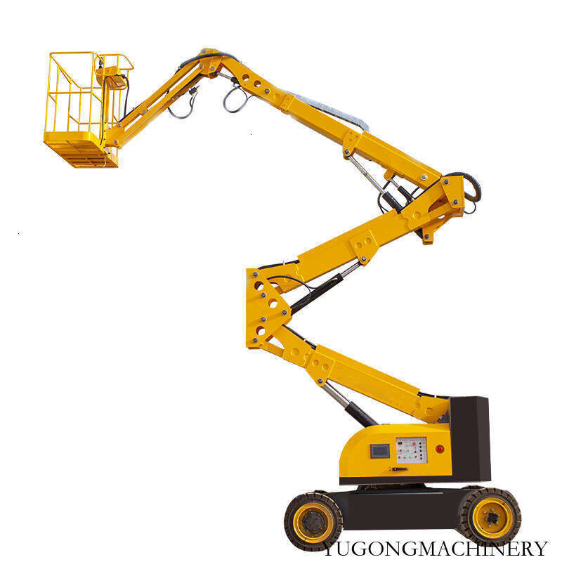 High-Stability Curved Arm Elevator with Wide Outrigger Base