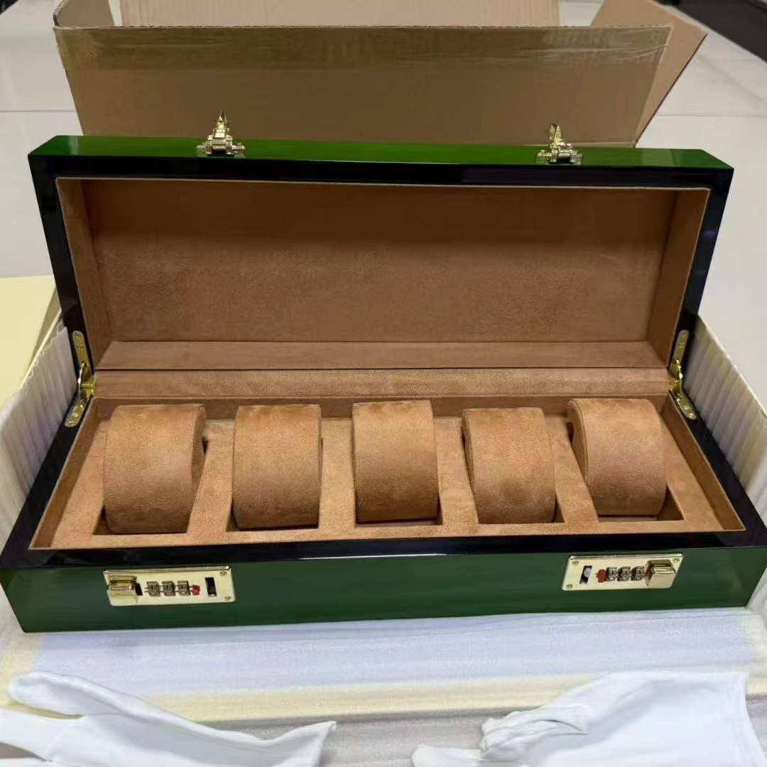 Luxury brands Designer Green Box High Quality Luxury Set Packaging Watch Gift Green Bag Luxury Brand Elegant Leather Case Gift Wrap Storage Accessories