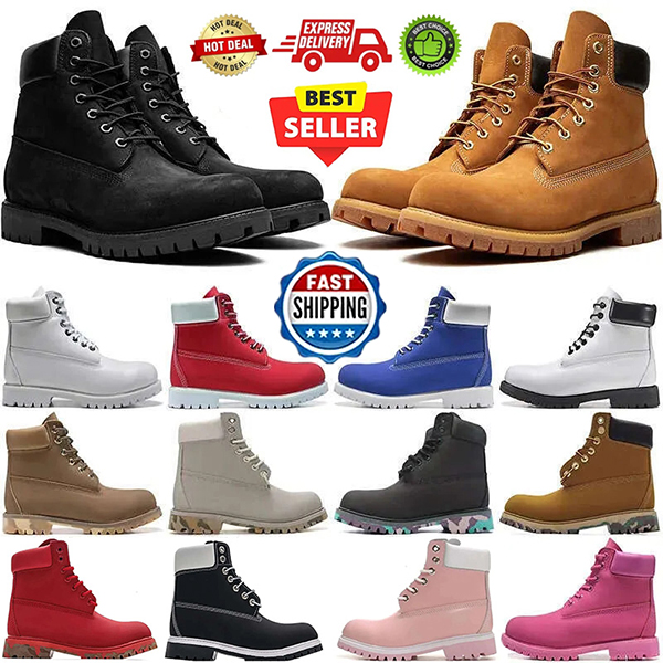 Top boot Designer luxury Boots Shoes Men Boots Waterproof Ankle Classic Martin Shoe Cowboy Yellow Red Blue Black Pink Hiking Motorcycle Boots size 36-45