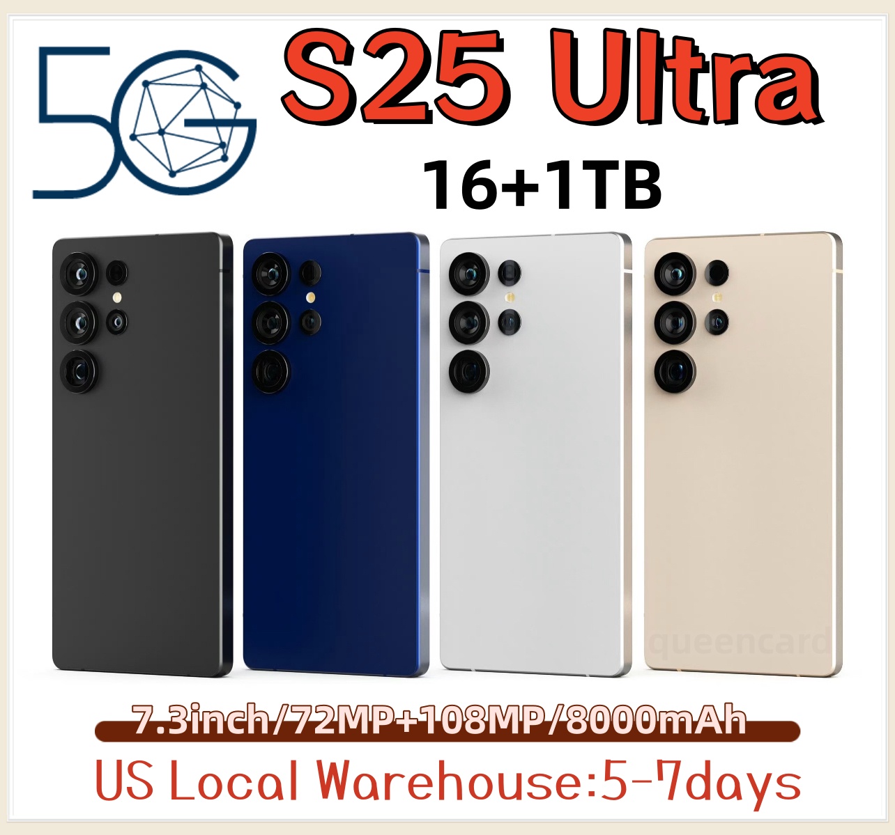 New S25 Ultra Android 16GB+1TB 6.9 inch cell phones smartphone mobile phone celular Camera Dual SIM Dual unlock standby Fingerprint Face ID telefono