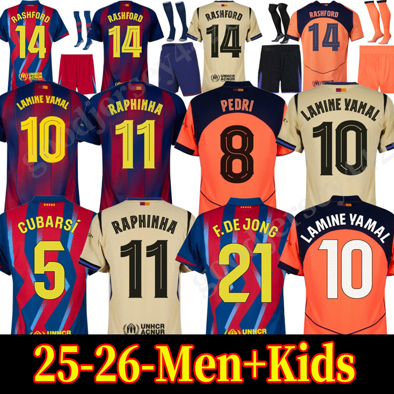 25 26 barcalona jersey LAMINE YAMAL soccer jerseys shirt Rashford LEWANDOWSKI PEDRI RAPHINHA GAVI football Tops kids kit maillot de foot camiseta barcelone kits
