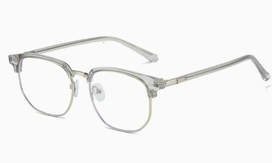 Eyebrow line frame - stylish men's and women's glasses with anti-blue light protection, flat design for smooth appearance, trendy new model H251219
