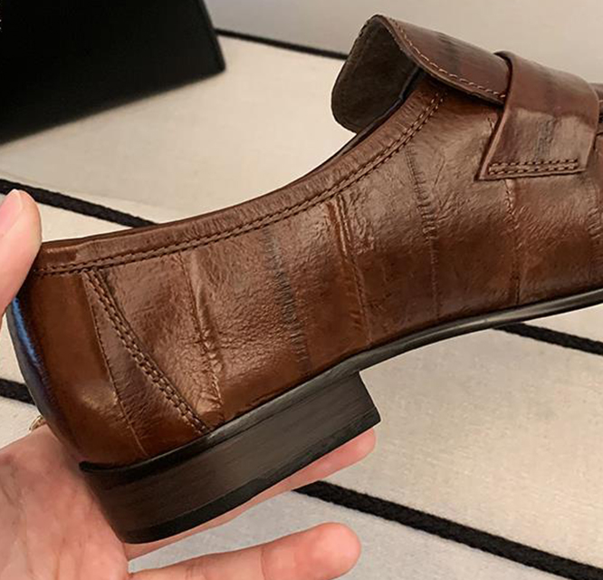 Dress Shoes Fashion Withered Retro Crocodile Flat Leather Loafers Women Nordic Minimalist Office Lady Casual