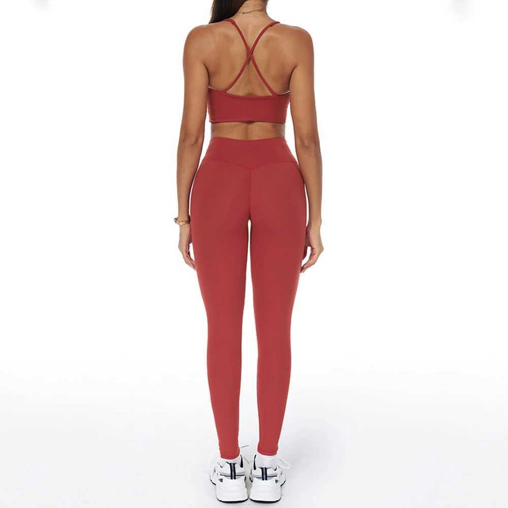 2/3 Pieces Yoga Set Sportswear Gym Clothing Workout Set Women Tracksuits Fitness Long Sleeve Top High Waist Leggings Sports Suitt251219