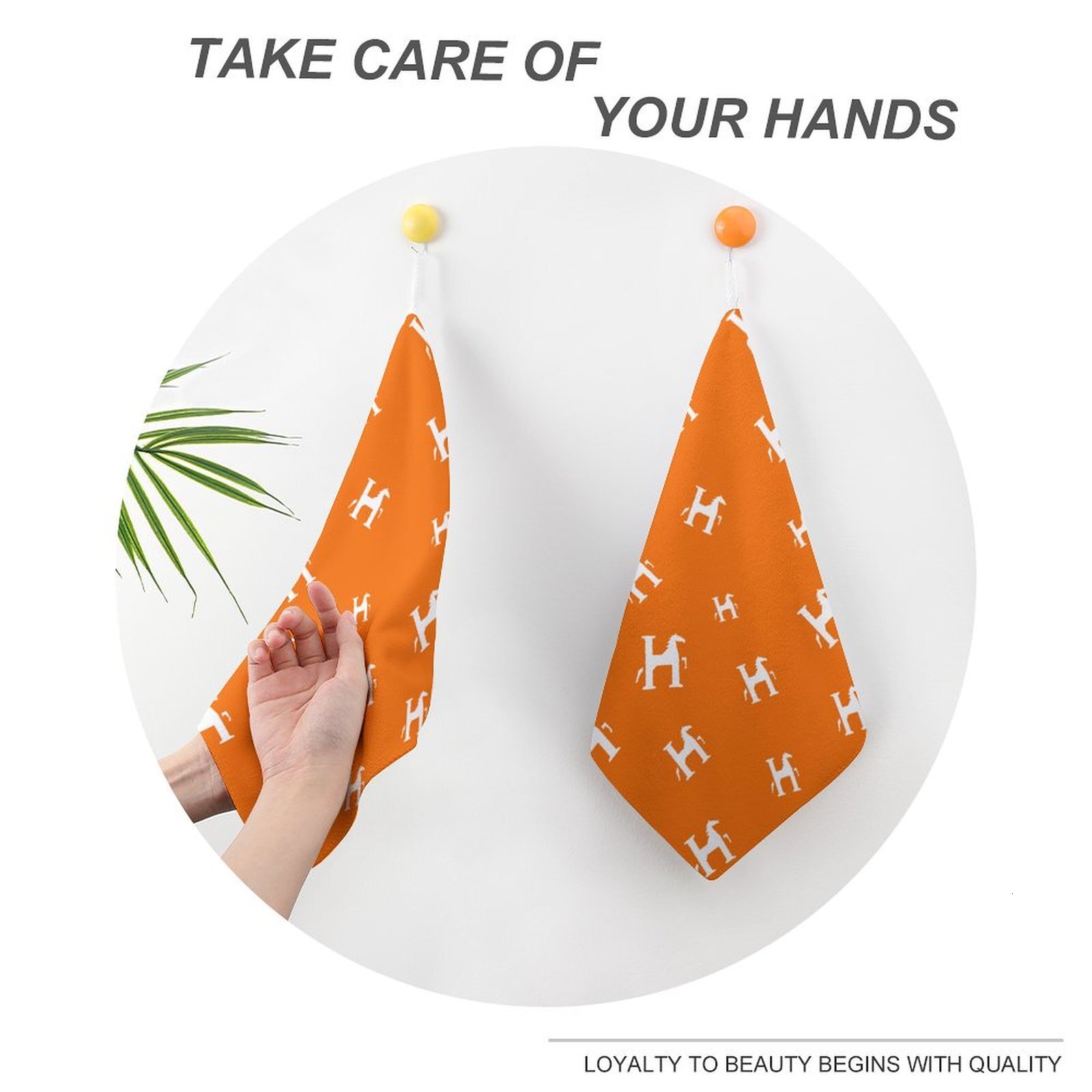 Custom Designer H Towels Luxury Horse Pattern Premium Hand Towels Set 11 by 11 inches Ultra Soft and Highly Absorbent Gym Shower Kitchen Hotel