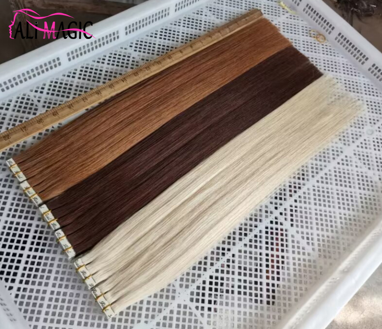 Tape In Human Hair Extensions Skin Weft Tape In Extensions Invisible, Double-sided Adhesive, Comfortable, Easy To Wear, Straight 10A 100g/40piece Fact