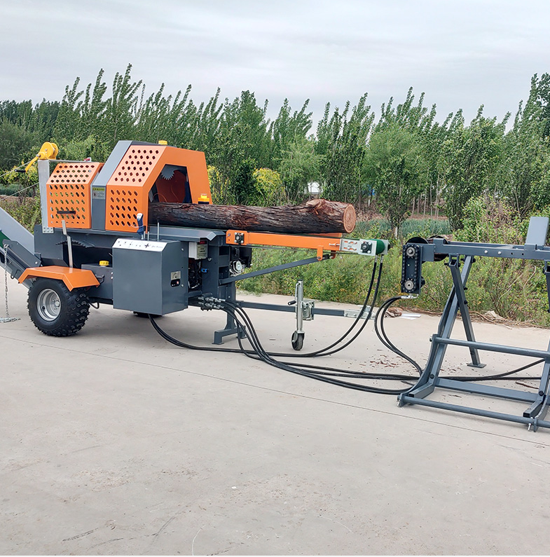 30-Ton Heavy-Duty Log Splitter & Firewood Processor - Industrial Wood Cutting Machine