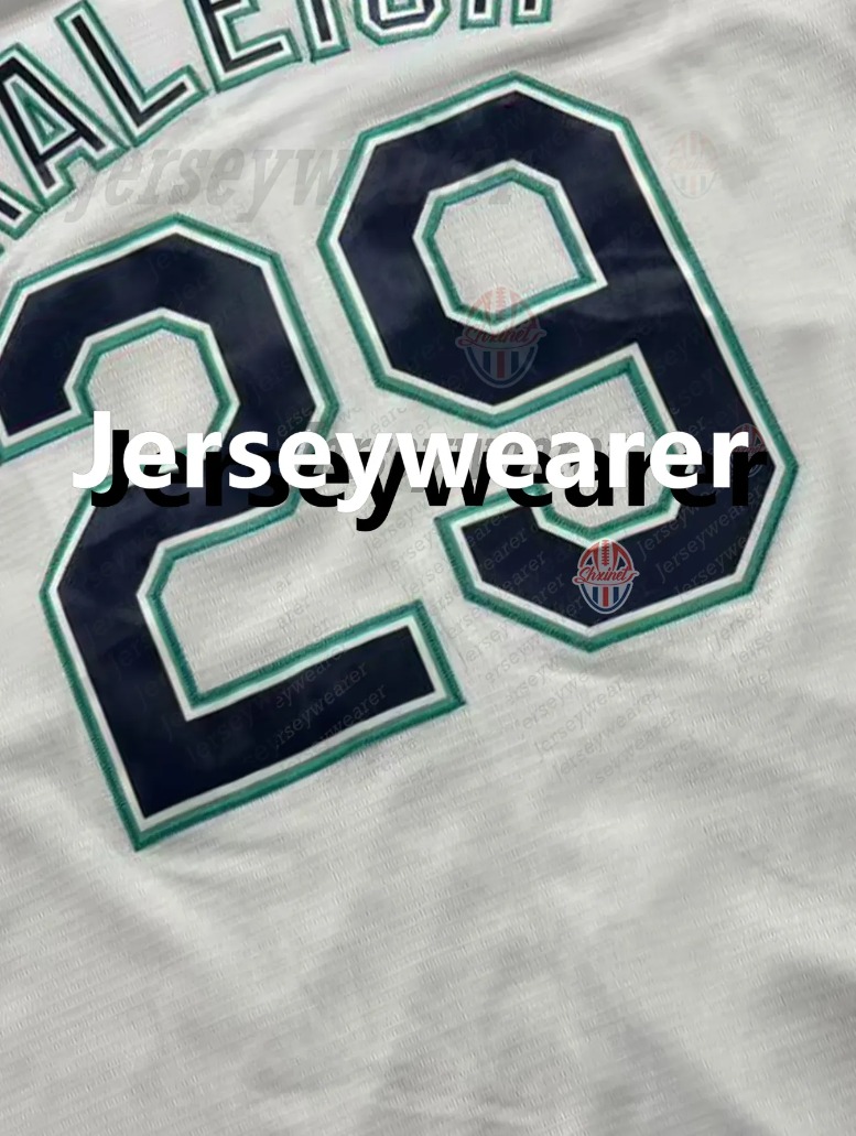 Custom Cal Raleigh Baseball Jerseys Julio Rodriguez Josh Naylor Bryan Woo JP Crawford Randy Arozarena Ken Griffey Jr. Men S-XXXL