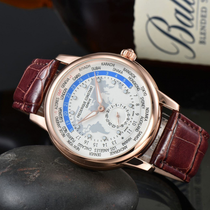 Relogio Masculino Men's Casual Quartz Watch chronograph Leather watch Luxury Quartz Movement Wristwatch Fashion gold Sports vintage Watch