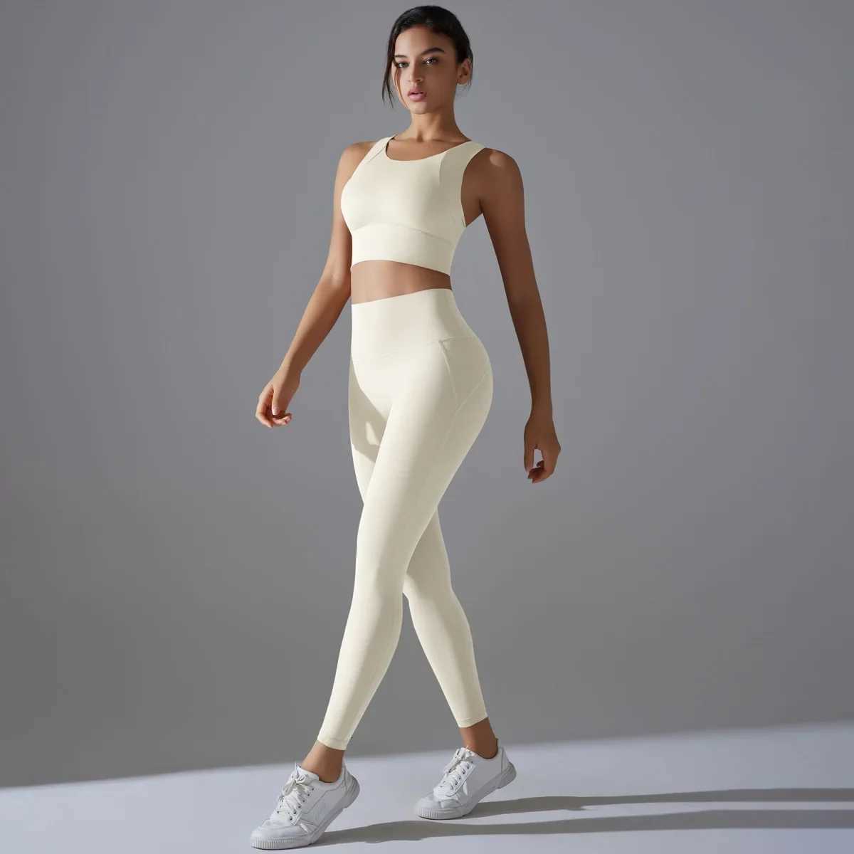 Womens Yoga Set Tracksuit Women Fitness Crop Top Shockproof Sports Bras Yoga Gym Running Pants Sportswear Running Fitness Yogat251219