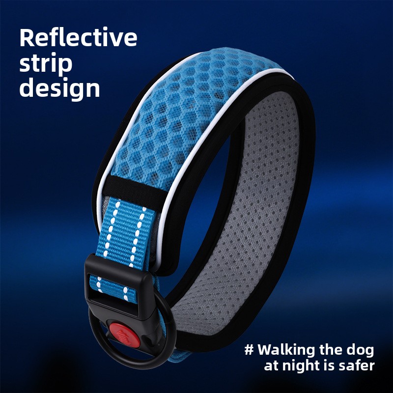 Pet Dog Collar Neck Cover with Chain Heavy Duty Dog Walking Rope Comfortable Breathable Pet Supplies for Daily Use