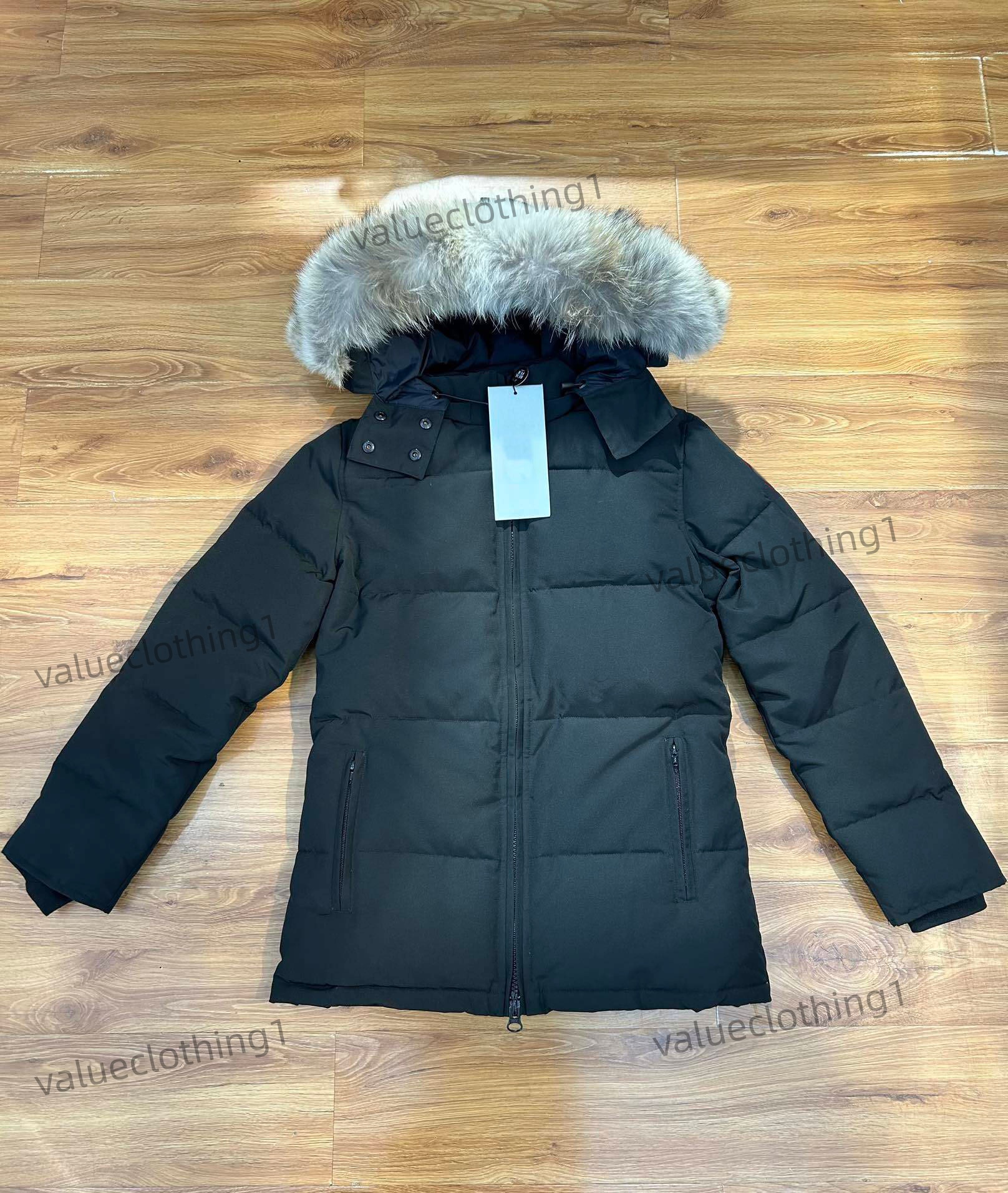 10A New Women Jacket Down Coat Real Coyote Fur Femme Puffer Outdoor Windbreaker Jassen Veste Outerwear Hooded Fourrure Manteau Designer Coats Doudoune Hiver Parka