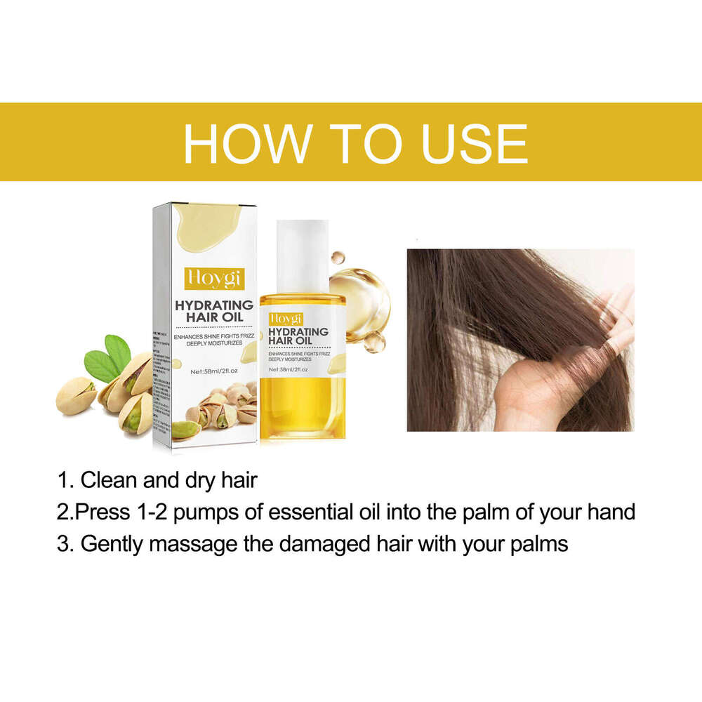 Hoygi Brazilian Nourishing Moisturizes and Smoothes Repairs Permed Dyed Dry Split Ends Strengthens Hair Oil