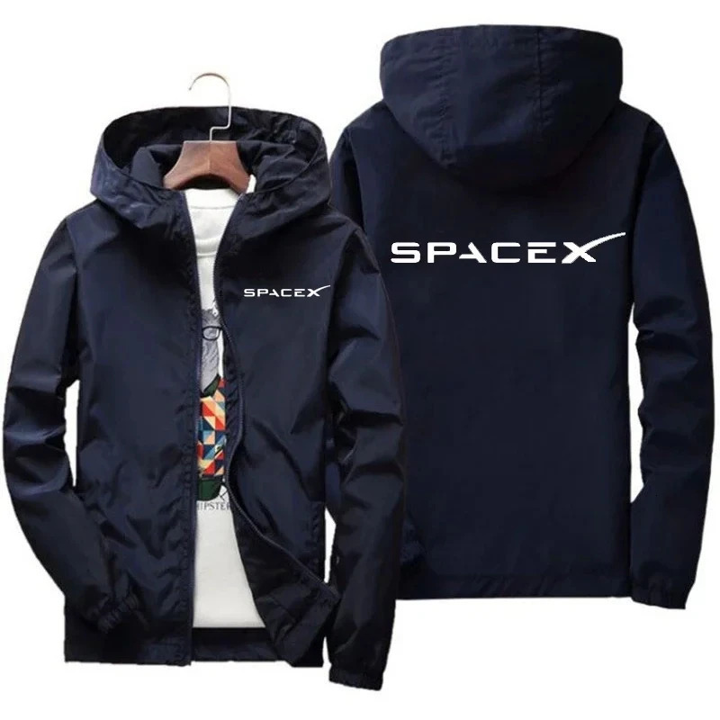 2024 Mens SpaceX Space X Hoodies Printing Casual Spring and Autumn Protective Racing Suits Sport Zipper Jacket Coats 251217