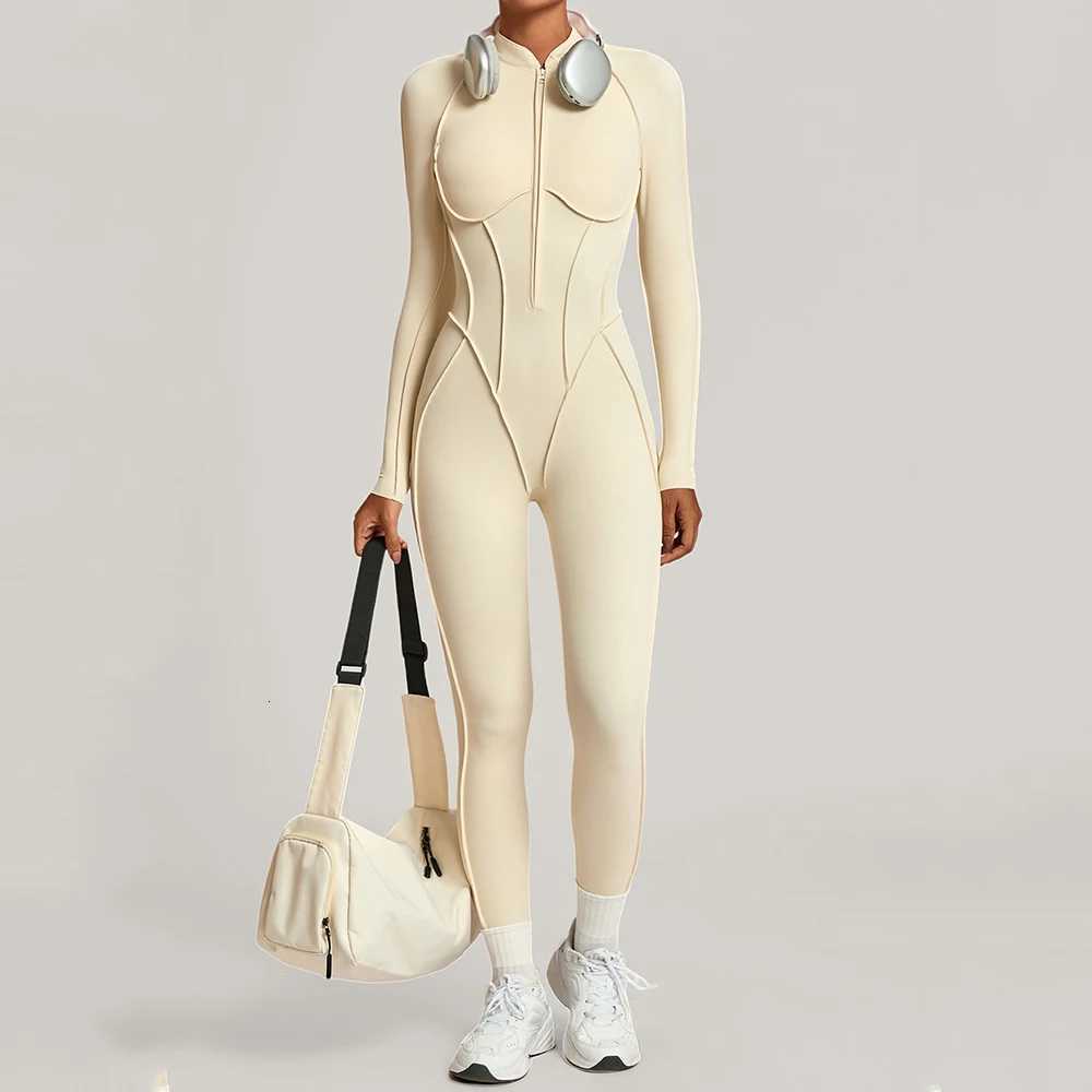 Yoga Suit Yoga Bodysuit Gym Set Women Sportswear Fitness Long Sleeve Sports Jumpsuit Female Workout Clothes One-piece Tracksuitst251219