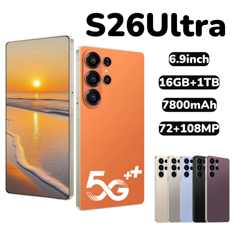 S26 S25 Ultra 5G Smartphone 6.9 Inch Display 16GB+1TB Storage HD Camera Unlocked Android Phone With Receipt Sealed Box