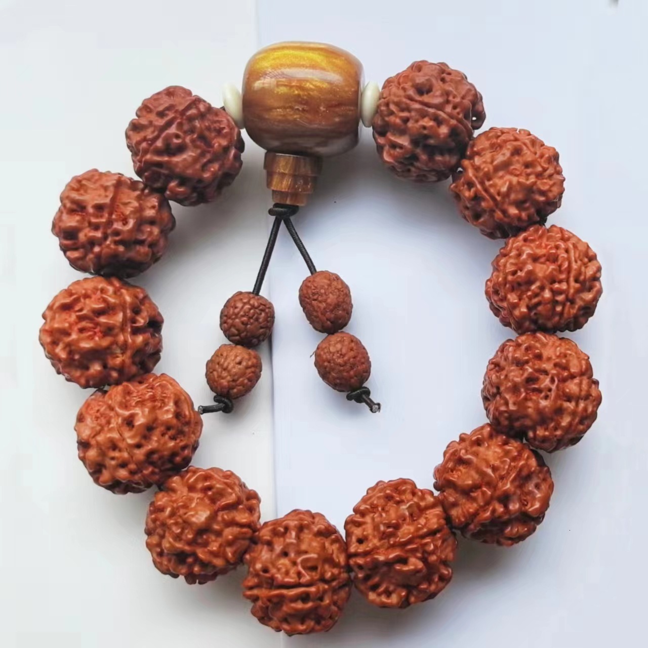 Tibetan Style Vajra Bodhi Bead Bracelet Natural Bodhi Seed 19mm Buddhist Prayer Beads Bracelet National Style Wholesale for Men