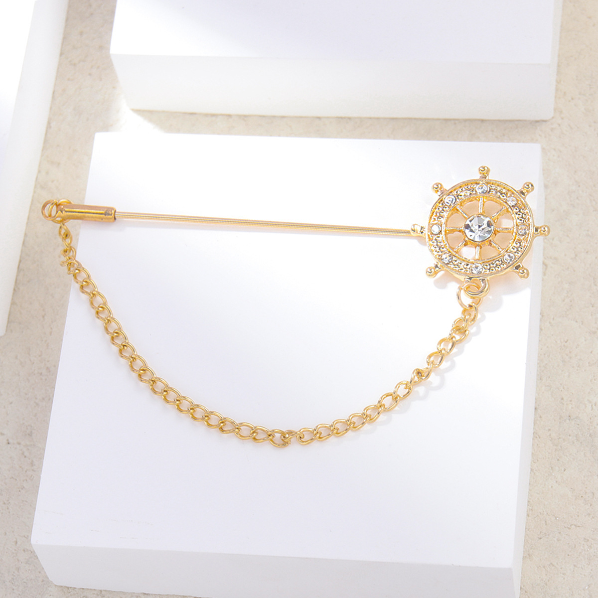 Korean Style Trendy Men's Brooch Vintage Brooch Unisex Small Suit Insert Brooch Accessories One-word Pin Brooch