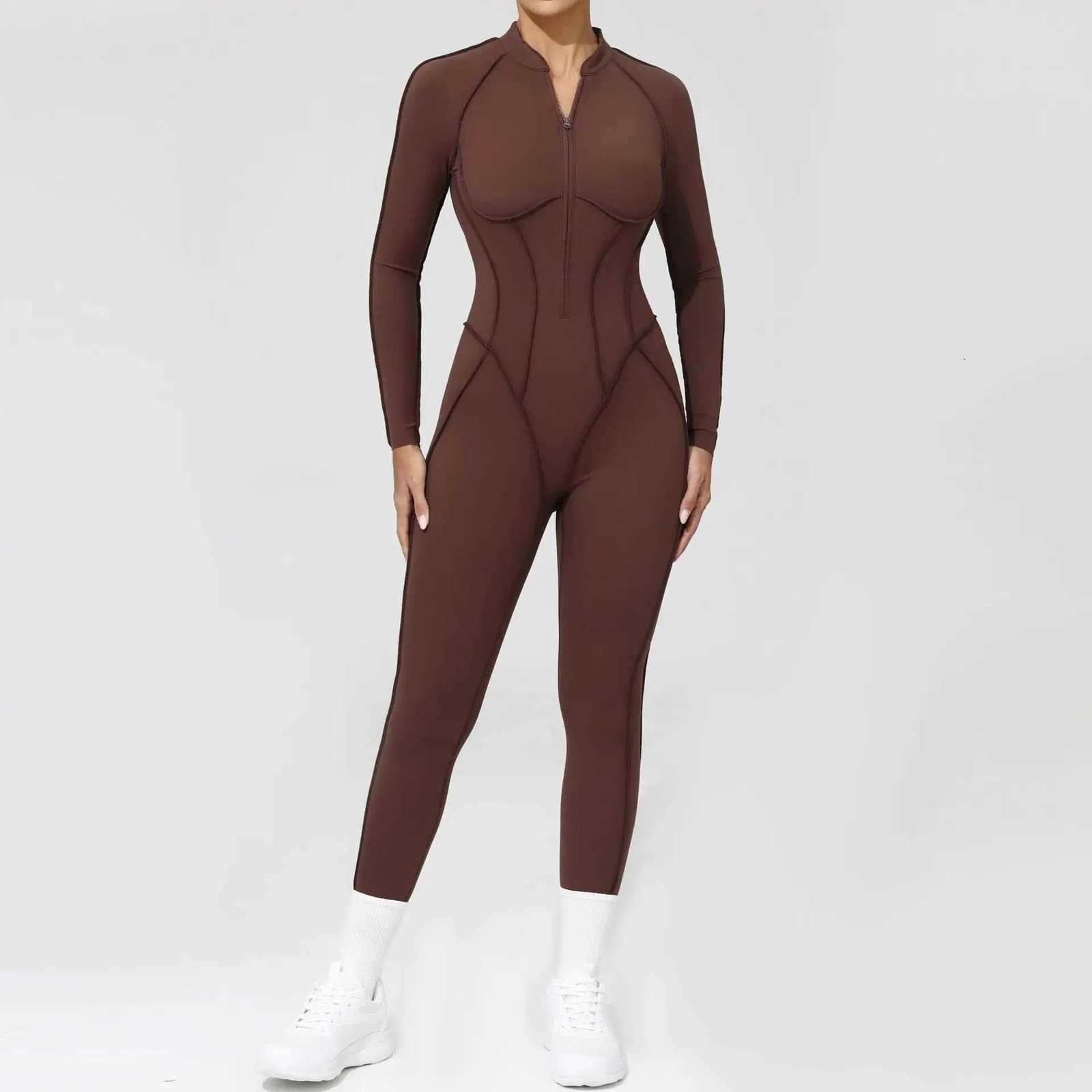 Yoga Suit Gym Set Women Training Sportswear Fitness Long Sleeved Sports Jumpsuit Women Push Up Female Workout Clothes Bodysuitst251219