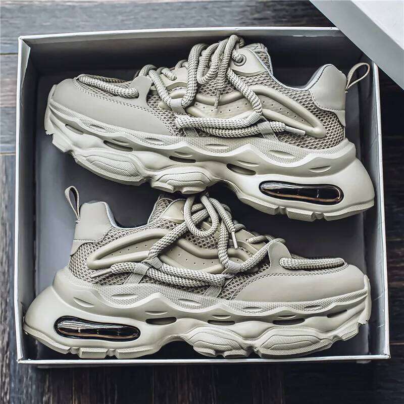 New Men Autumn Winter Comfortable Men's Platform Sneakers Fashion Casual Shoes Sports Trainers Tenis Size44 25M1219