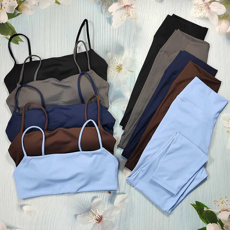 Yoga Suit Sports Set Womens Tracksuit Sexy Workout Clothes Fitness Sportswear High Waist Pants And Underwear Gym Outfits Femalet251219