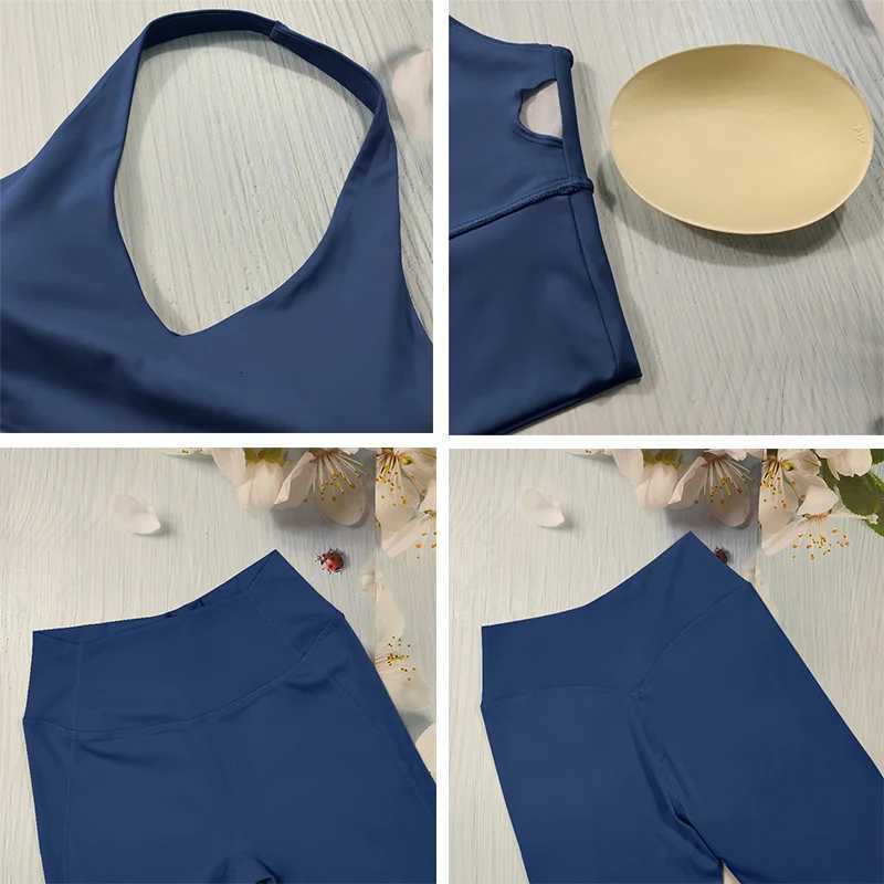 Nude Feel Fitness Suit Sports Set Womens Tracksuit Sexy Yoga Outfits Gym Sportswear Legging And Underwear Workout Clothes Womant251219