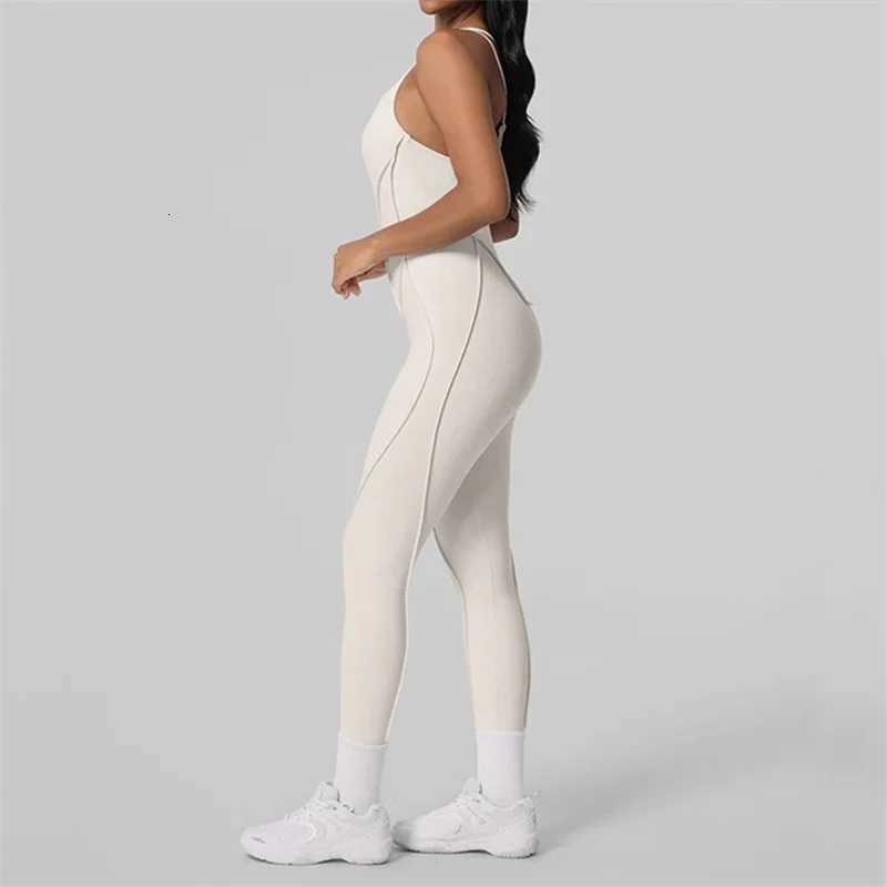 Pad Jumpsuit Women Workout Bodysuit Gym Sports Overall Sportswear Fitness Pilates Yoga Suit One Piece Outfit Wear XP317t251219