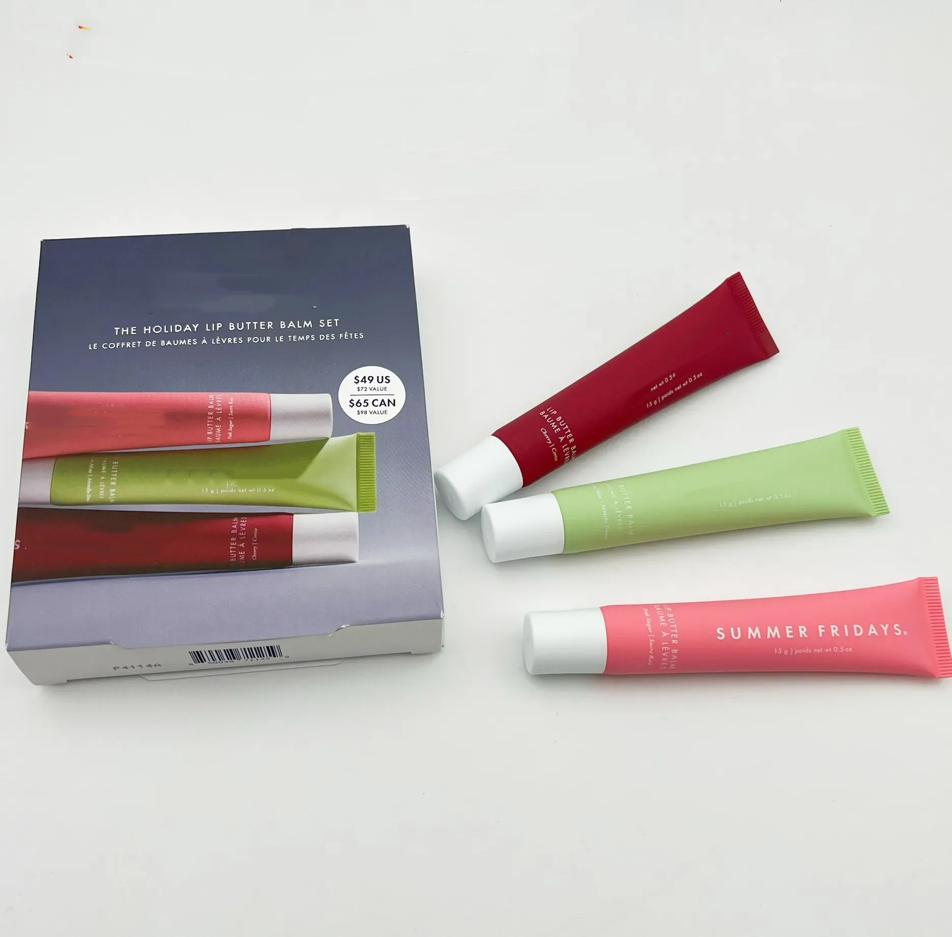 4 colors Kit Lip Butter Balm 4pcs Lipgloss 5g Mini Makeup Gift Box Moisturize Smooth Oil Jelly Lipsticks Beige Vanilla Brown Sugar fast free shipping