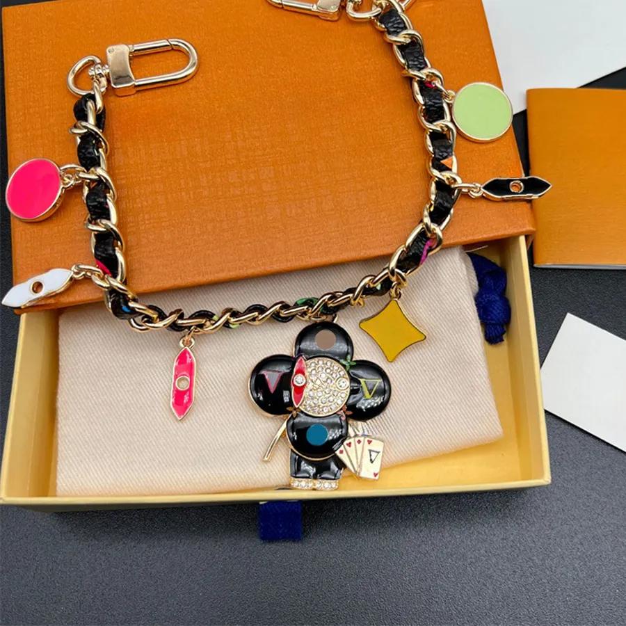 Designer Keychain Sunflower Pattern Lanyards Unisex Bag Charm Chain Key Chains Flower Pendant Fashion Ornament For Bags Phone Daily Keychains